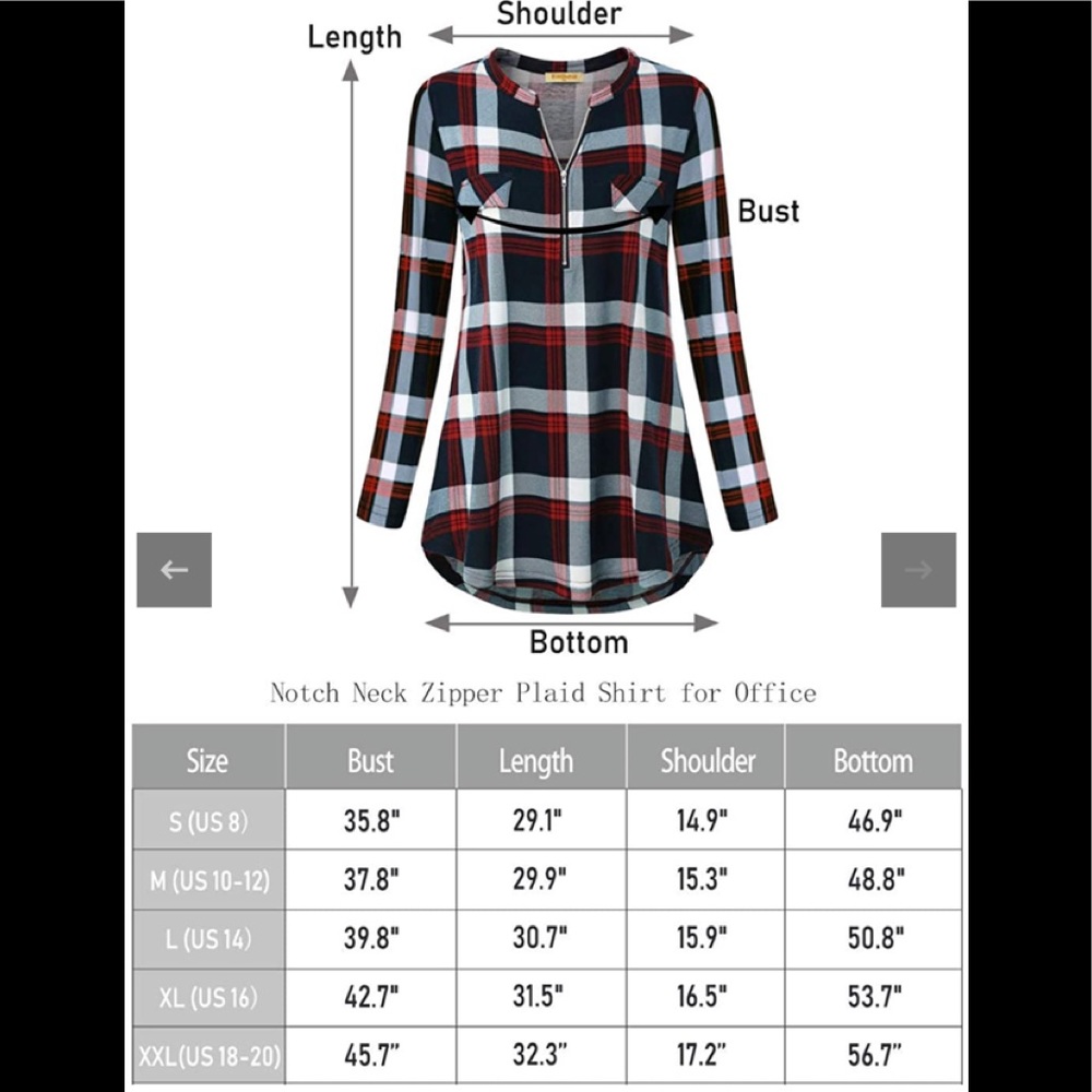 Balkea Plaid Top - Picture 8 of 8